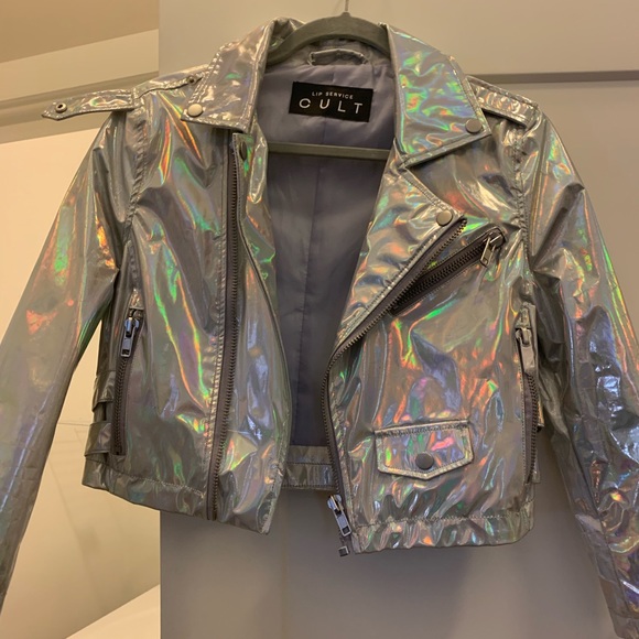 Lip Service Jackets & Blazers - Lip service cult iridescent Moto NWOT